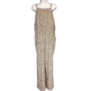Maurices Size XL Animal Print Tie Straps Side Pockets Jumpsuit Romper Jumper